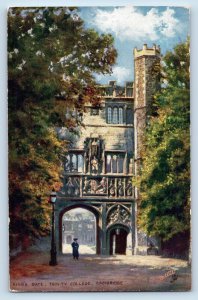 Cambridge England Postcard King's Gate Trinity College c1910 Oilette Tuck Art