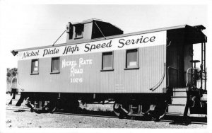Nickle Plate High Speed Service Train Car Real Photo Vintage Postcard AA50429 