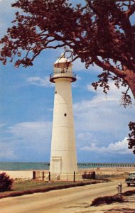 Historic Lighthouse, Biloxi, Mississippi Harrison County c1950s Vintage Postcard