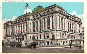 Vintage Postcard 1930's City Hall Building Historic Landmark Newark New Jersey