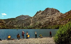 California June Lake Silver Lake Fishing Scene