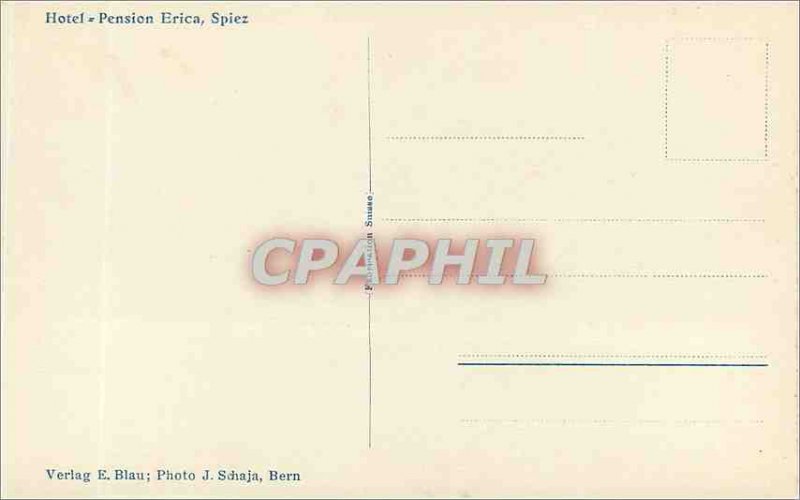 Modern Postcard Spiez Hotel Pension Erica