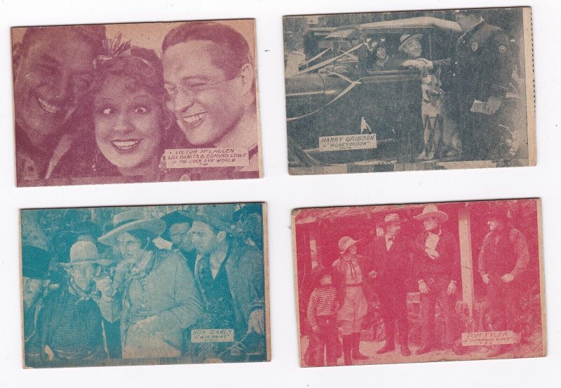 1920's Silent Film Arcade Cards - 27 total Tom Mix, Davey Lee, Jack Moxie