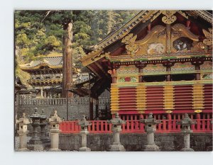 Postcard Distant View Of Yomeimon Gate And Kamijinko, Nikko, Japan