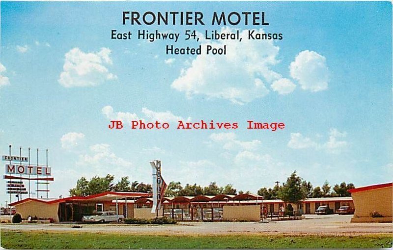 KS, Liberal, Kansas, Frontier Motel, Exterior View, Dexter Press No 50598-B