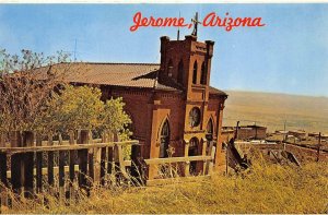 JEROME, AZ Holy Family Catholic Church Yavapai County c1960s Vintage Postcard