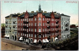 Xvarier Vid Sundstorget Helsingborg Sweden Street View & Building Postcard