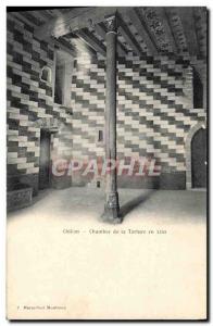 Old Postcard Prison Chillon Chamber of Torture in 1255