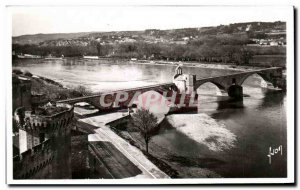 Old Postcard Pont St Benezet Avignon saw the Dom of the Rock