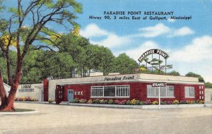 Gulfport MS Mississippi PARADISE POINT RESTAURANT~Joe Astorias ROADSIDE Postcard