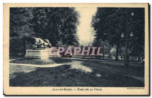 Old Postcard Aix les Bains City Park