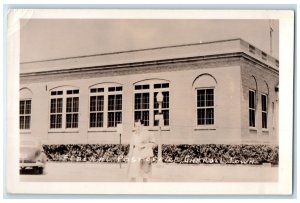 Carroll Iowa IA RPPC Photo Postcard Federal Post Office c1940's Vintage