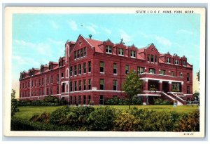 c1940s State I.O.O.F. Home York Lincoln Nebraska NE Unposted Vintage Postcard