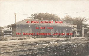 Depot, Illinois, Chapin, RPPC, Union Railroad Station, Andrew Fedor
