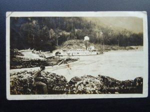 Canada Shipping S.S. INLANDER at Kitsalas Canyon B.C. c1911 RP Postcard