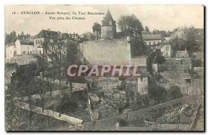 Old Postcard Avallon Old Rampart Tower Beurdelaine View taken Chaumes