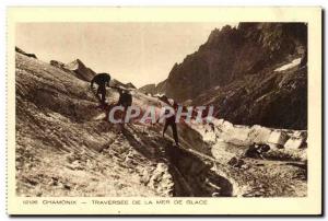 Old Postcard Chamonix Traversee ice Sea