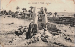 Algeria Scenes Et Types Un Puits Vintage Postcard C163