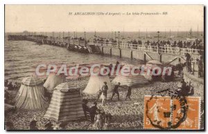 Old Postcard Arcachon La Jetee Promenade