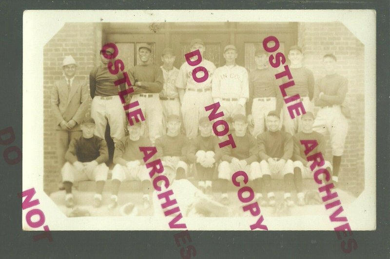 Lincoln NEBRASKA RPPC c1920s STATE PRISON Penitentiary BASEBALL TEAM Black Negro