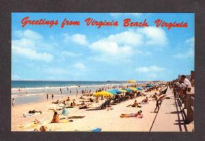 VA Greetings From Virginia Beach Virginia Postcard PC Carte Postale