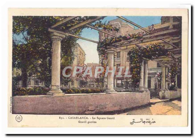 Morocco Casablanca Old Postcard The Square Gentil