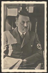 3rd Reich Germany Hitler Portrait RPPC Hoffmann Nr39 Used French Armistic 103690