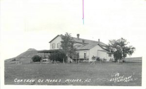 North Dakota Medora 1940s Chateau De Mores RPPC Photo Postcard 22-6221