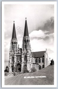 K45/ Helena Montana RPPC Postcard c1940-50s St helena Cathedral 395