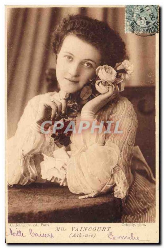 Old Postcard Fantaisie Miss Vaincourt Athenee