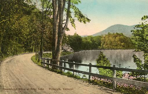 VT - Plymouth. Presidential Drive at Echo Lake