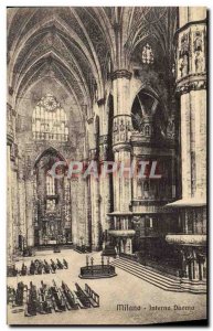 Old Postcard Milano Interno Duomo