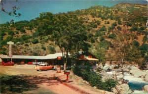 Autos 1950s Gateway Lodge roadside Roberts Ball postcard 10865