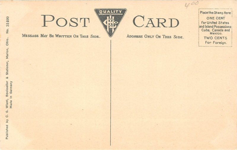 H91/ Marion Ohio Postcard c1910 Interior Epworth M.E. Chhurch 183