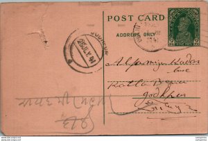 India Postal Stationery George VI 9p to Jodhpur