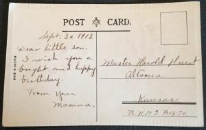 Postcard Unused writing on back “Hearty Congratulation” Flowers Embossed LB