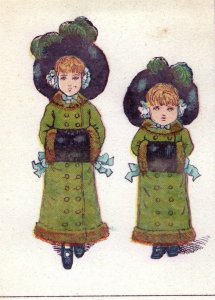 1880s F. & E.L. Cornwall Dry Fancy Goods Sweet Girls Set Of 6 P134