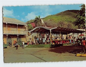 Postcard The colorful open market, St. Thomas, Charlotte Amalie, Virgin Islands