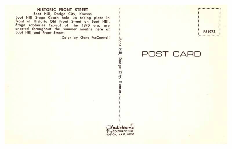 Postcard SHOPS SCENE Dodge City Kansas KS AR5347