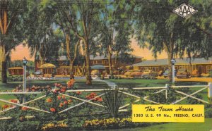 Fresno, CA California  TOWN HOUSE Motor Hotel~Motel  ROADSIDE Linen Postcard