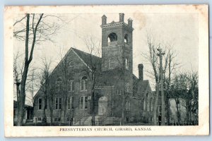 Girard Kansas Postcard Presbyterian Church Exterior View Building 1910 Unposted