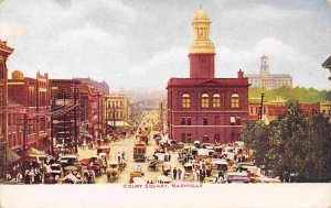Court Square Nashville Tennessee 1910c postcard