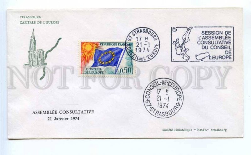 418469 FRANCE Council of Europe 1974 year Strasbourg European Parliament COVER
