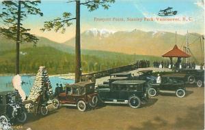 Canada, Vancouver, BC Prospect Point, Stanley Park, Old Cars Pre-Linen  Postcard