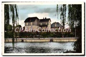 Old Postcard La Ferte Bernard Sarthe Public Garden View