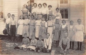 Webster Texas School Children  Real Photo Vintage Postcard AA40227 