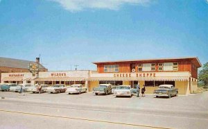 Wilson's Cheese Shoppe Restaurant Cars Pinconning Michigan postcard