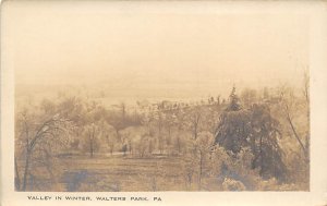 Valley in Winter real photo - Walters Park, Pennsylvania PA  