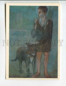 477049 USSR 1981 year Pablo Picasso boy with dog postcard