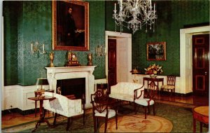 Green Room White House Washington DC Postcard Mike Roberts VTG UNP Vintage 